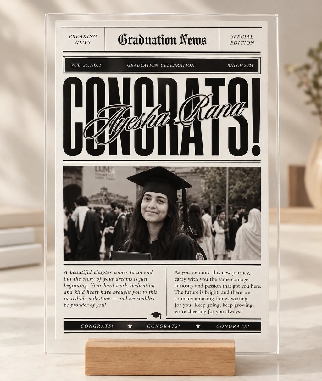 Headline Graduation Acrylic Plaque (Customized)